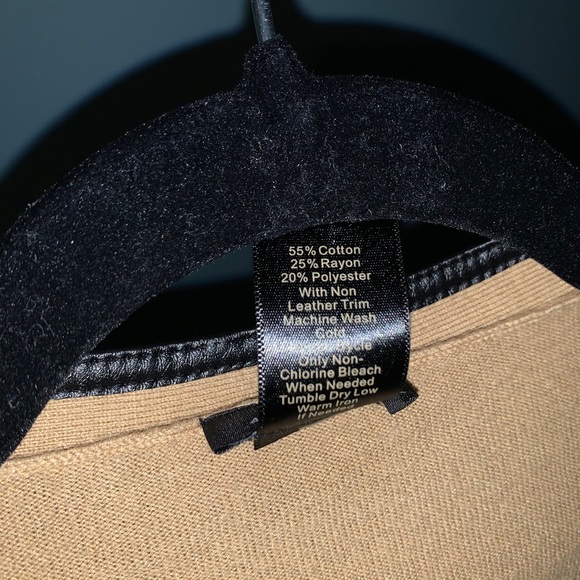 Ann Taylor Faux Leather Piping Sweater - Picture 6 of 6